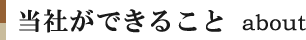当社ができること about